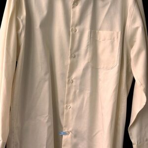 Large Perry Ellis Portfolio Pale Yellow/Cream 16-32/33